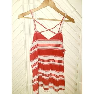 Universal Thread Red and White Striped tank top